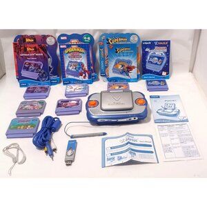 VTech VSmile Cyber Pocket Learning System W/ 7 Games, Manuals, Accessories Work